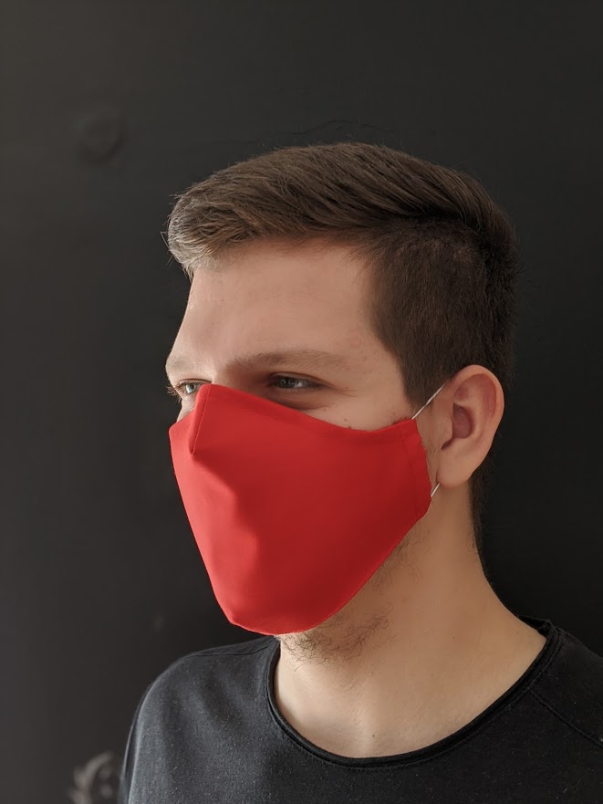 Rúško červené dvojvrstvové tvárové
